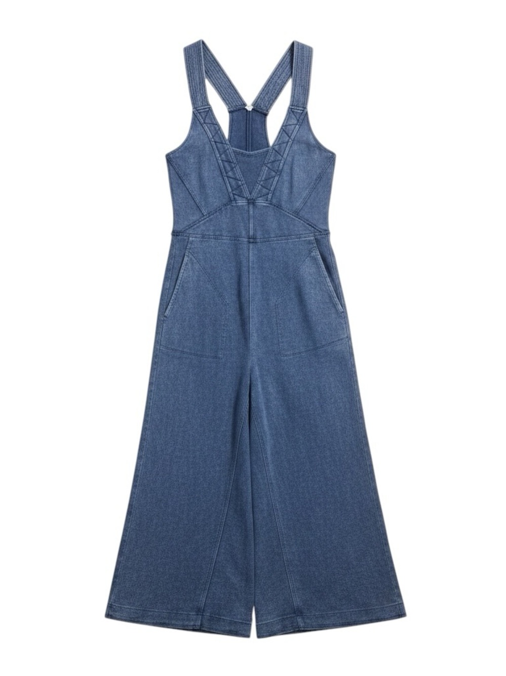 Daily Practice The Palmra Jumpsuit in Blue Organic Cotton Size XL
